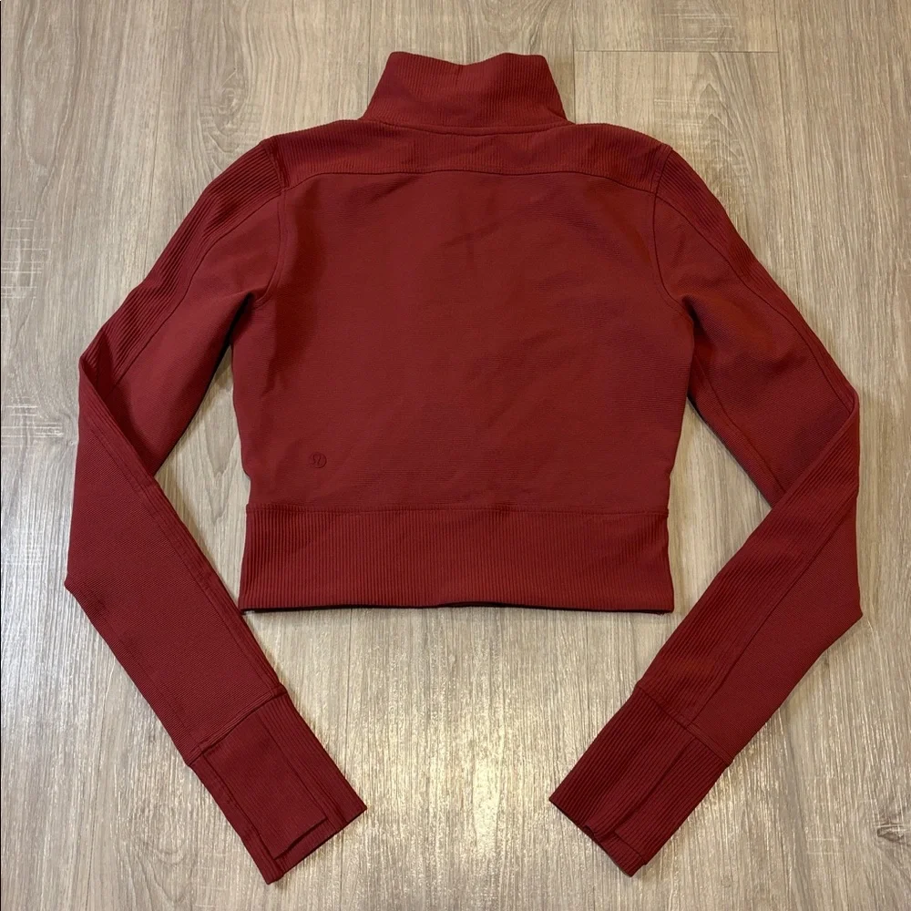 Lululemon Take It In Stride 1/2 Zip in Chianti
